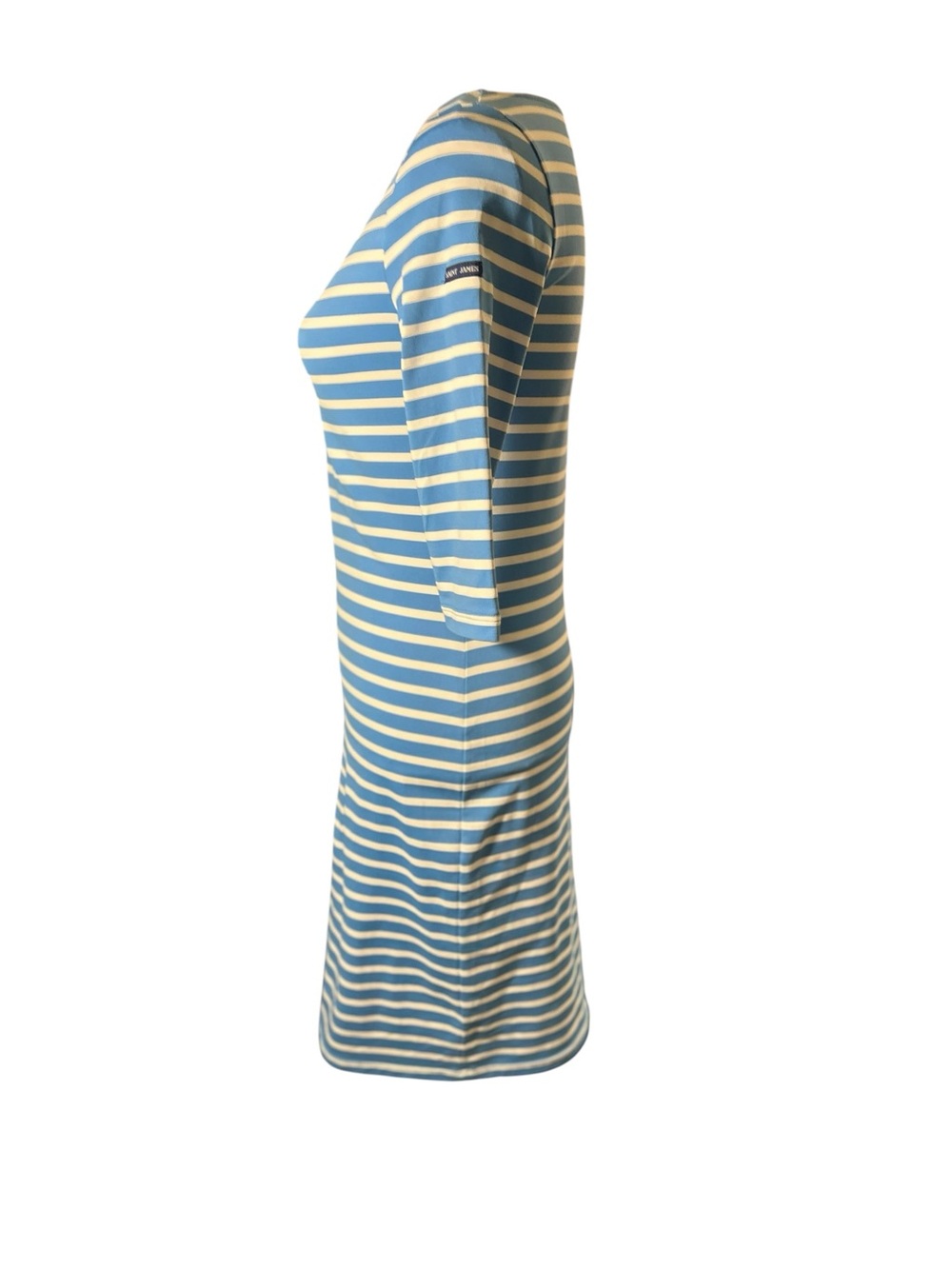 Saint James Propriano UV Fabric Blue and White Striped Midi Dress - Picture 4 of 10
